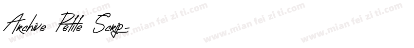 Archive Petite Scrip字体转换